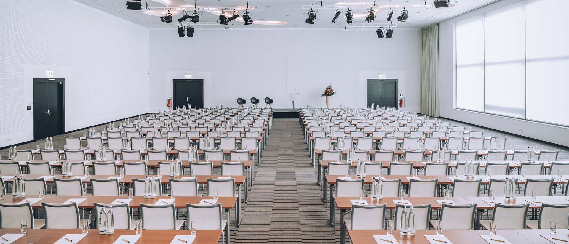 conference room set in parlamentary seating