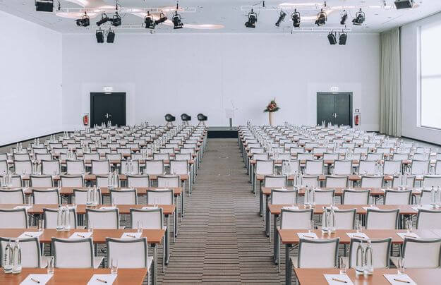 conference room set in parlamentary seating